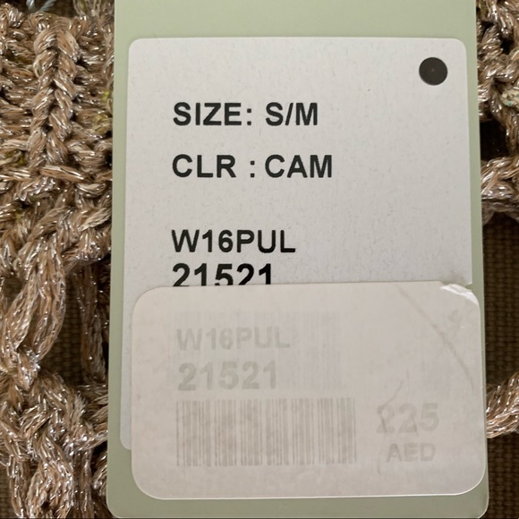 Crochet hollow knit sequinned crop top S/M - Picture 5 of 10